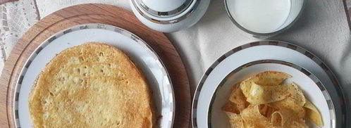 молочный суп с лапшой из крахмальных блинов. Шаг 4