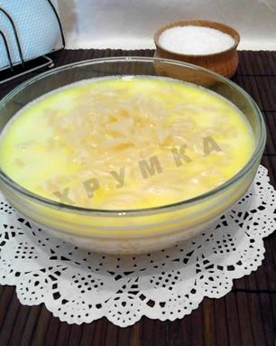 Молочный суп с макаронами