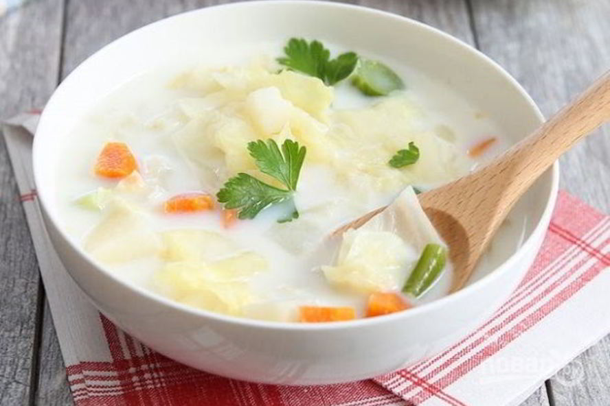 Рецепт молочного супа с овощами