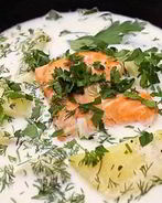 Молочный суп с рыбой