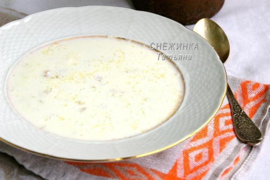 Рецепт молочного супа затирка