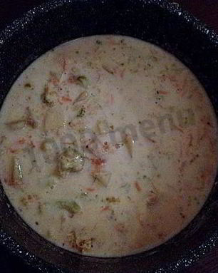 Овощной молочный суп