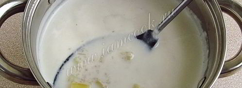 суп молочный из ячневой крупы по-латышски. Шаг 9