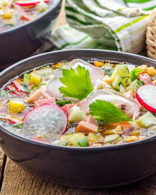 Домашняя окрошка на квасе