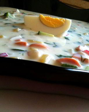 Кефирная окрошка для окрошки