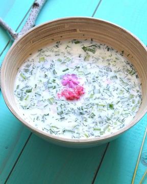 Классическая окрошка на сыворотке