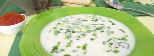 окрошка без мяса с красной икрой. Шаг 7