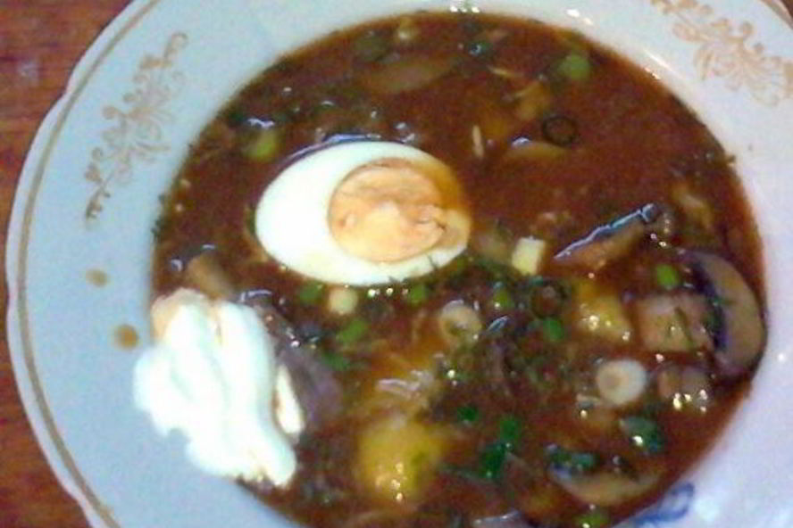 Рецепт окрошки грибной с хреном