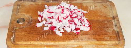 окрошка на кефире без колбасы. Шаг 7