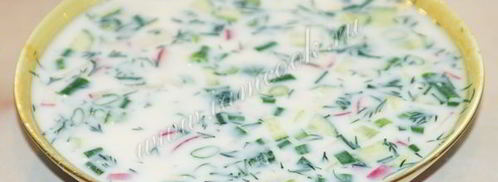 окрошка на кефире без колбасы. Шаг 10