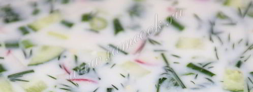 окрошка на кефире без колбасы. Шаг 11