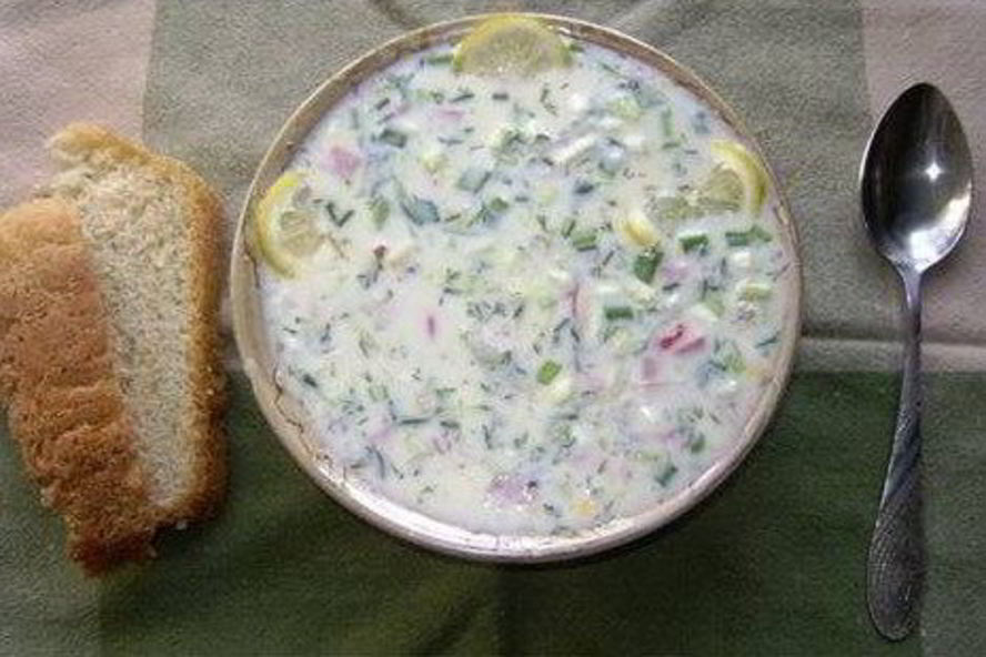 Рецепт окрошки на кефире овощная