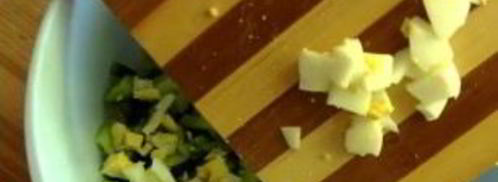 окрошка на кефире с горчицей. Шаг 3