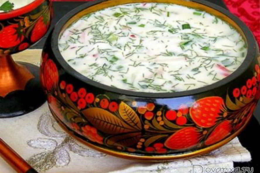 Рецепт окрошки на кефире