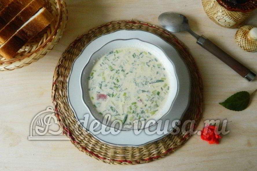 Рецепт окрошки на лимонной кислоте