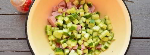 окрошка на майонезе и воде. Шаг 5