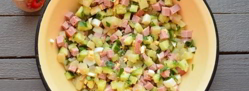 окрошка на майонезе и воде. Шаг 9