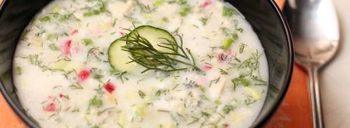 окрошка на тане с курицей. Шаг 10