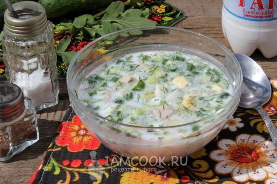 Рецепт окрошки на тане