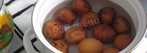 окрошка на воде с уксусом и майонезом. Шаг 4