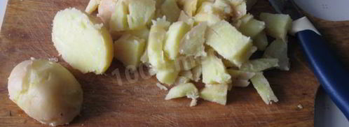 окрошка на воде с уксусом и майонезом. Шаг 6