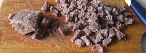 окрошка на воде с уксусом и майонезом. Шаг 7