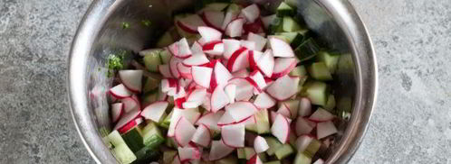 окрошка с копченой курицей. Шаг 8