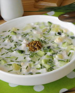 Окрошка с курицей