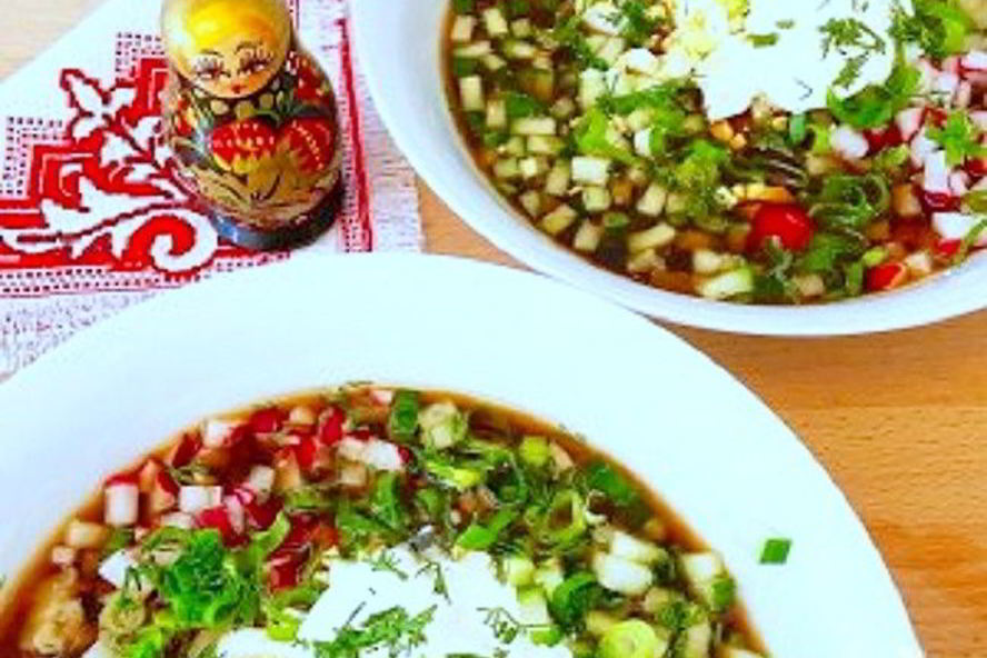 Рецепт окрошки с квасом