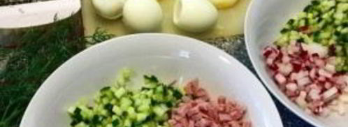 окрошка с квасом. Шаг 3