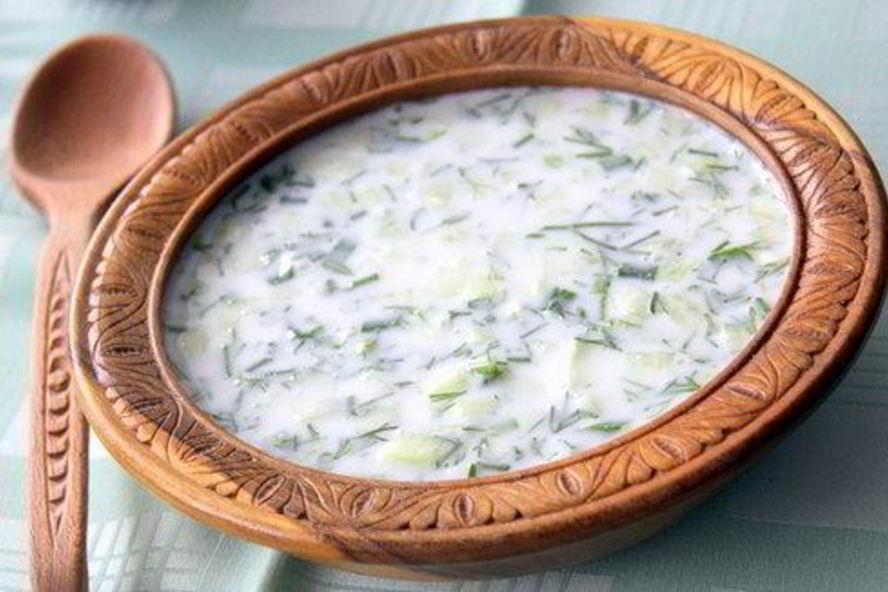 Рецепт окрошки с репой и малосольными огурцами