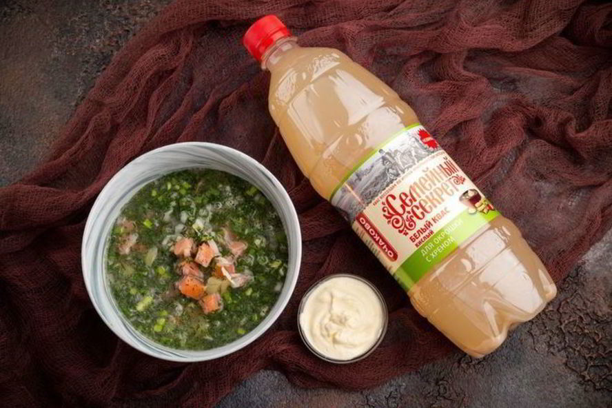 Рецепт окрошки с рыбой холодного копчения