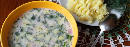 окрошка с вареной колбасой. Шаг 6