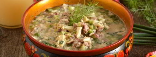 окрошка с жареным мясом. Шаг 6