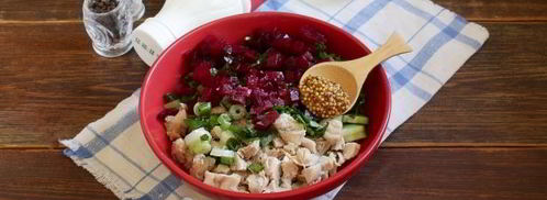 окрошка со свеклой на кефире. Шаг 8