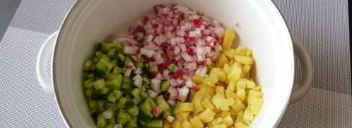 постная окрошка на квасе. Шаг 5