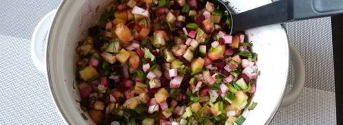 постная окрошка на квасе. Шаг 10