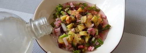 постная окрошка на квасе. Шаг 11