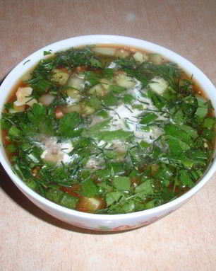 Вкуснейшая окрошка на квасе