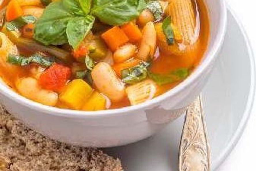 Рецепт итальянского овощной суп с макаронами