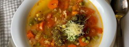 минестроне с рисом и песто из руколы. Шаг 16