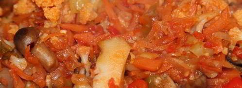 овощной суп с белково-кунжутным омлетом. Шаг 5