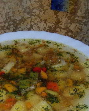 Овощной суп с гречневой крупой