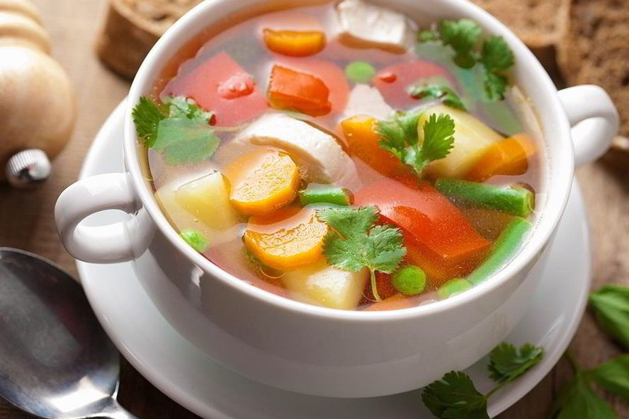 Рецепт овощного супа с грибами