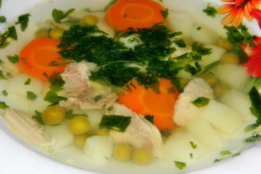 Рецепт овощного супа с курицей