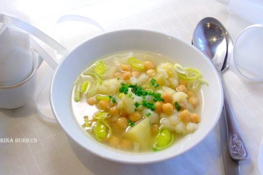 Рецепт овощного супа с нутом