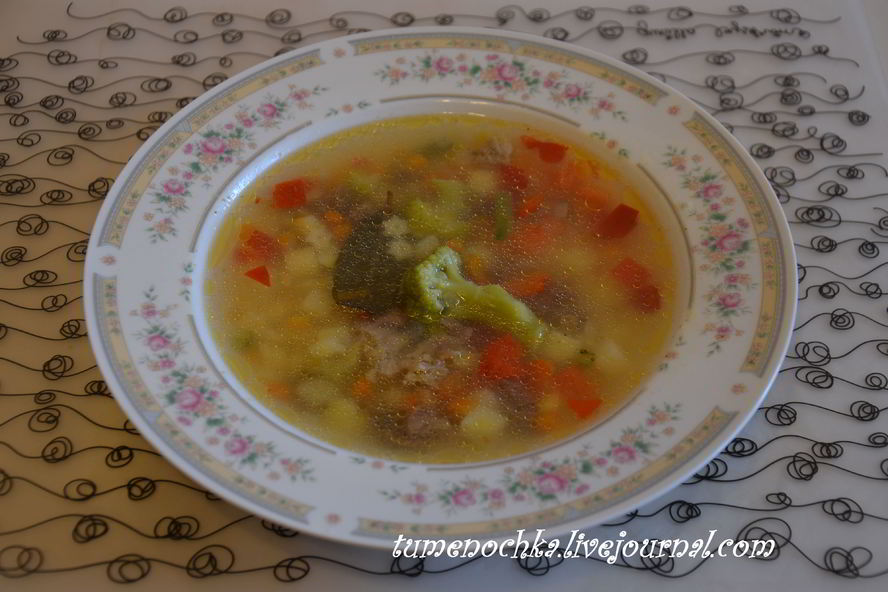 Рецепт овощного супа за 15 минут