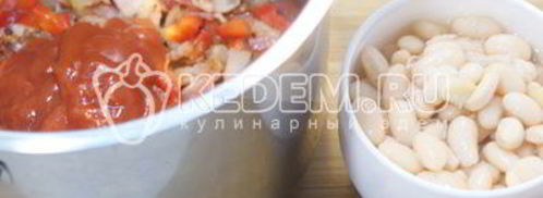 суп минестроне с фасолью и беконом. Шаг 4