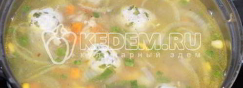 суп с фрикадельками и овощами. Шаг 9