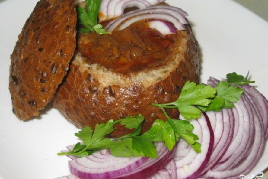 Рецепт пивного супа в хлебе